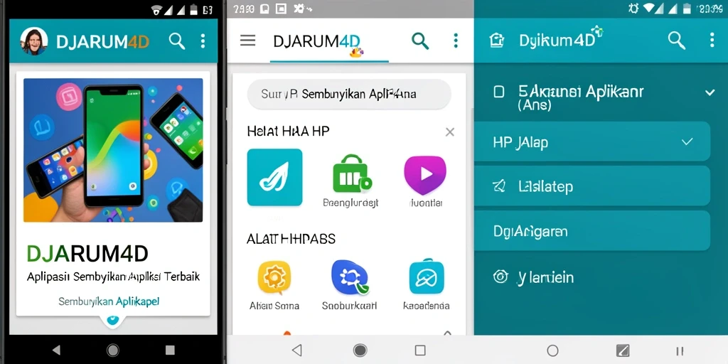 Antarmuka DJARUM4D yang menunjukkan fungsi Sembunyikan Aplikasi.