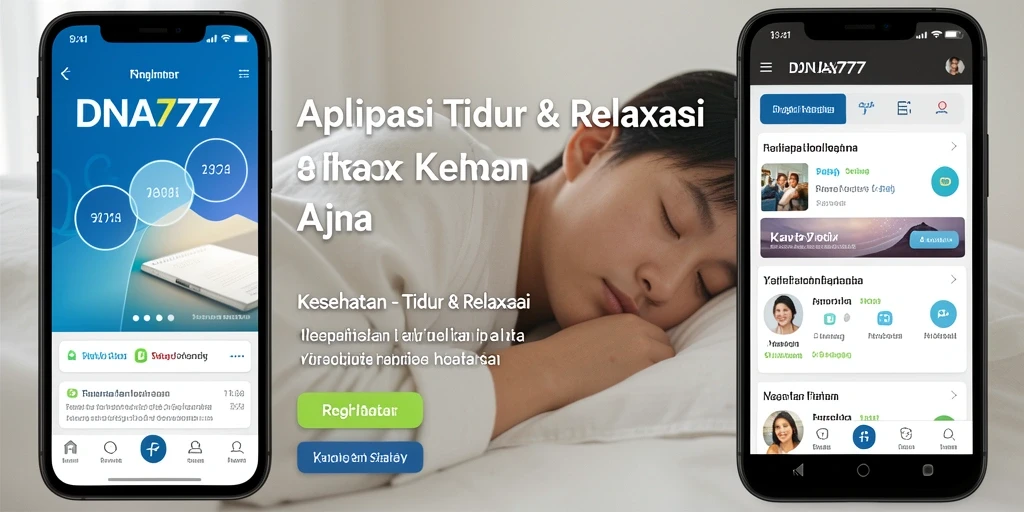 Antarmuka ramah pengguna <strong>DNA777</strong> untuk tidur dan relaksasi.