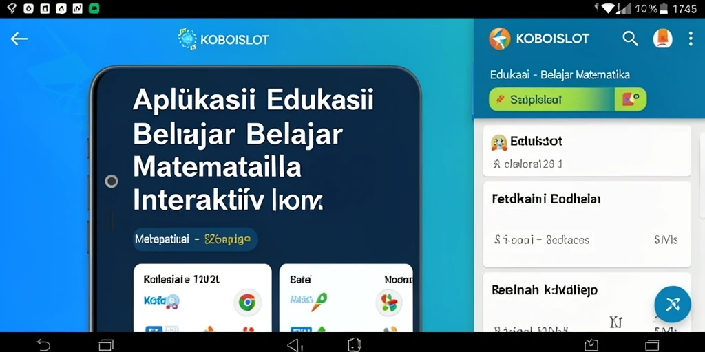 Antarmuka aplikasi KOBOISLOT yang interaktif dan menarik untuk belajar matematika.