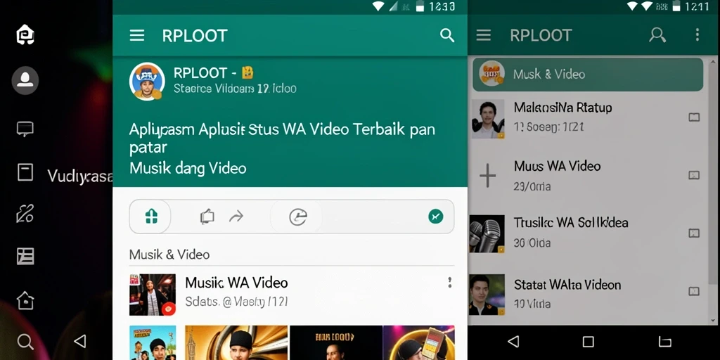 Tampilan antarmuka RPLOOT untuk memilih Status WA Video dengan mudah.