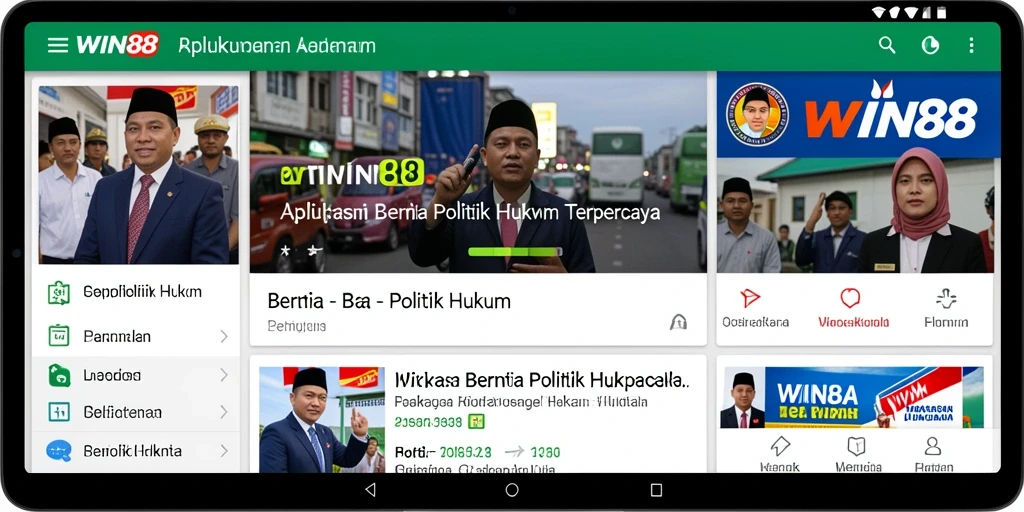 Tampilan antarmuka aplikasi WIN88 yang modern dan informatif.